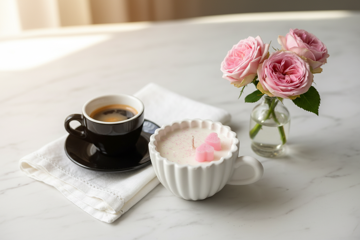 Coffee Cup Candle Lifestyle