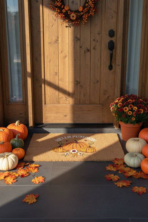Hello Pumpkin Doormat – Lifestyle