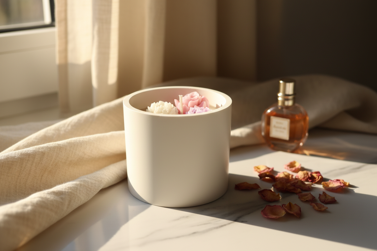 La Madeleine Floral Candle Lifestyle