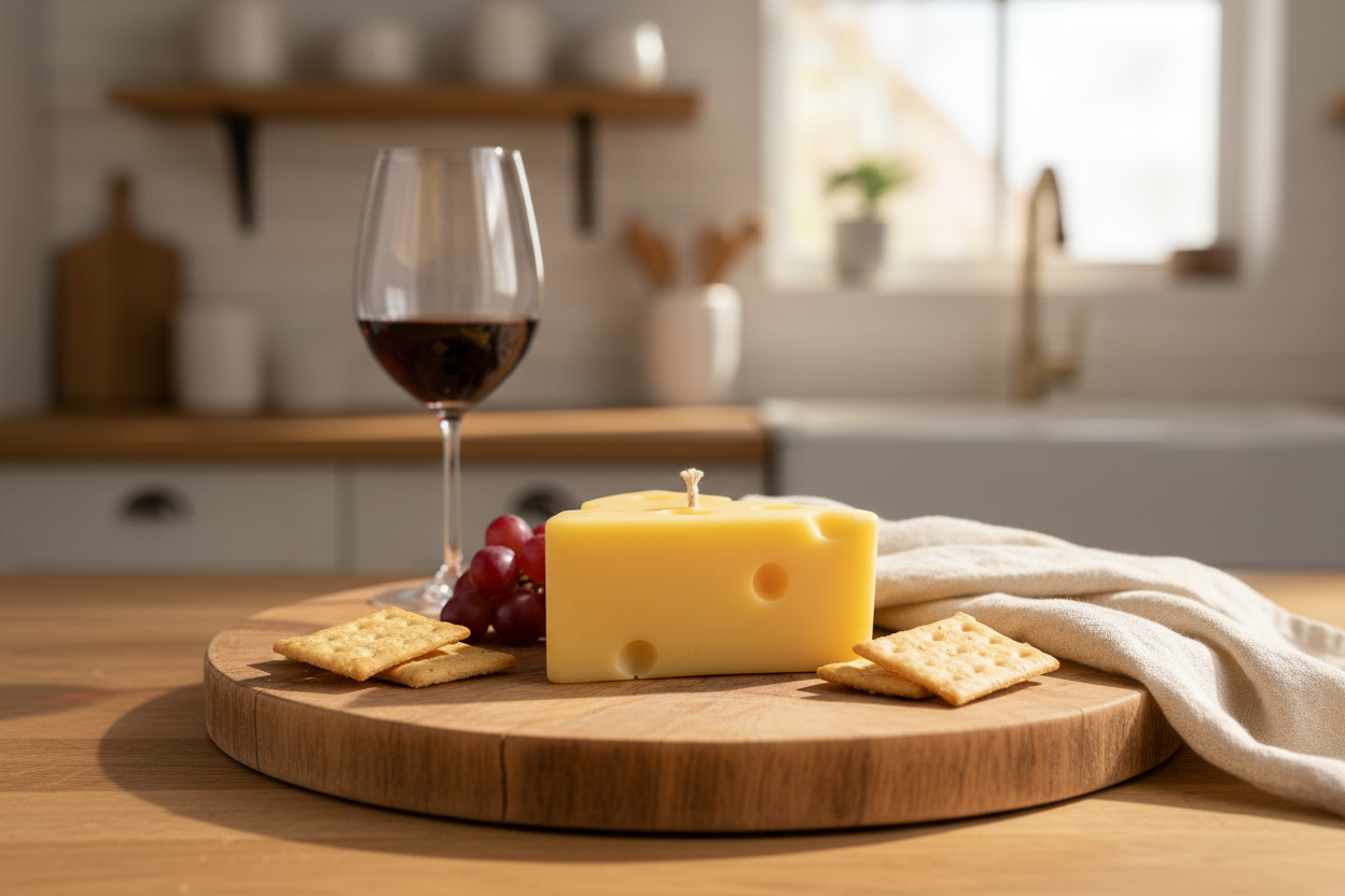 Lifestyle cheese candle photo