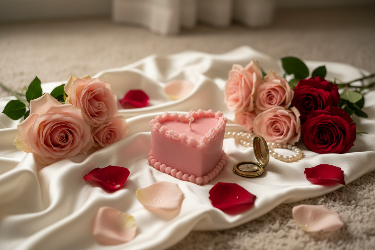 Lifestyle heart candle photo