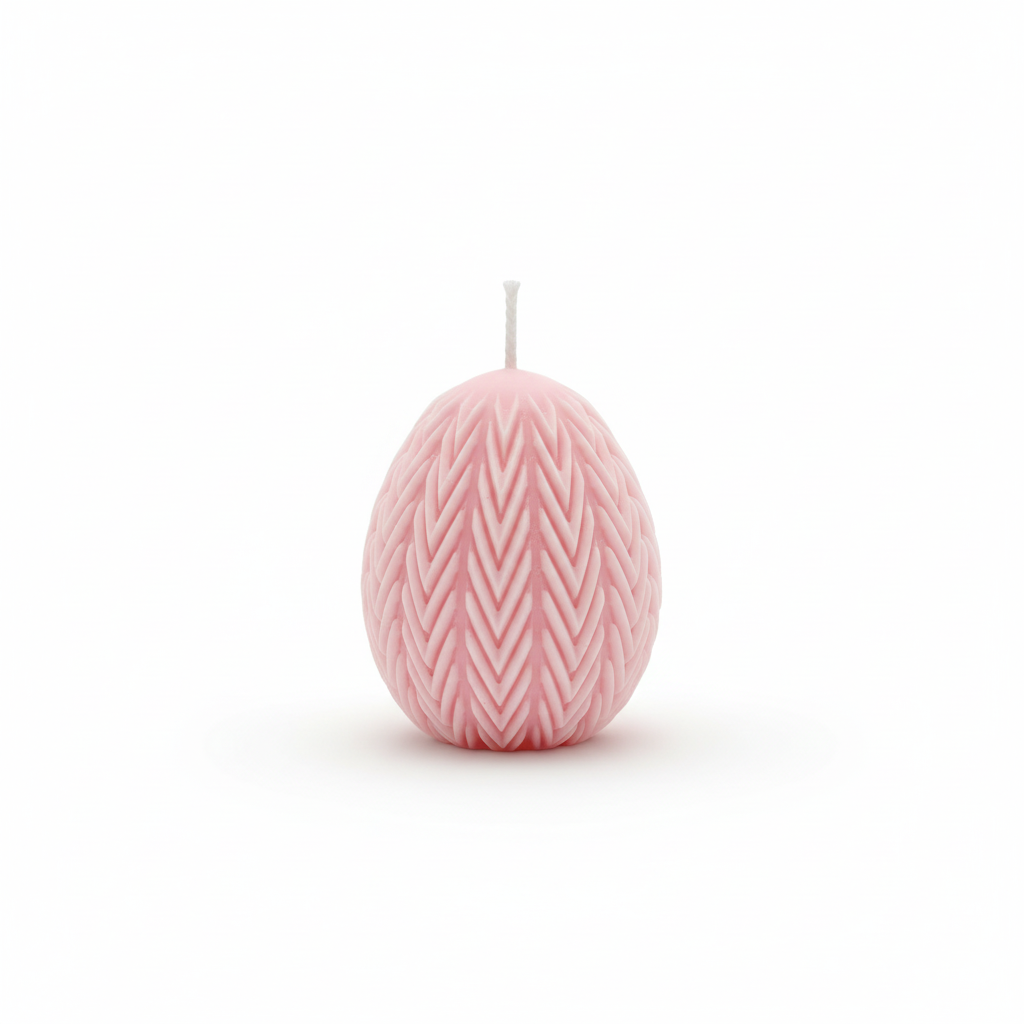 Pink Egg Candle Clean Product Photo