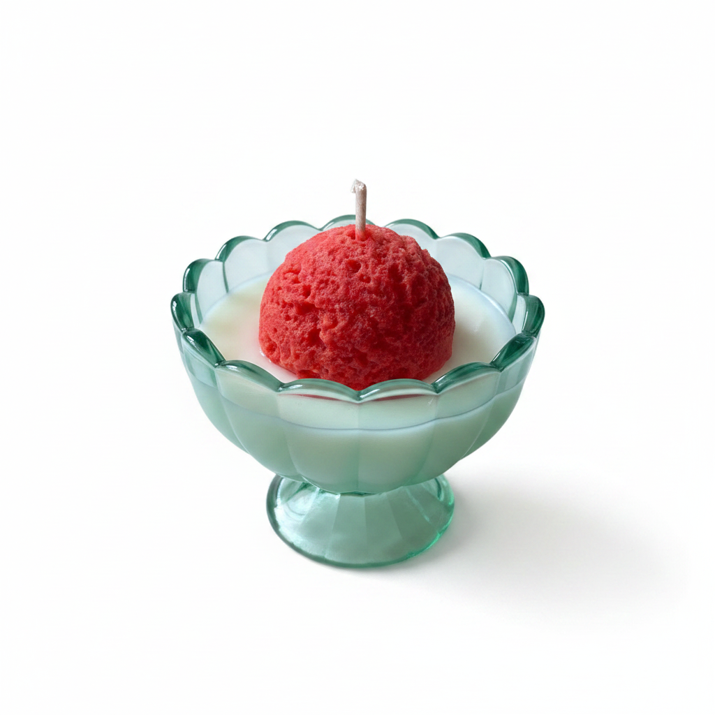 Red Ice Coupe Candle Clean Product Photo