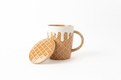 Waffle Mug Lid Open